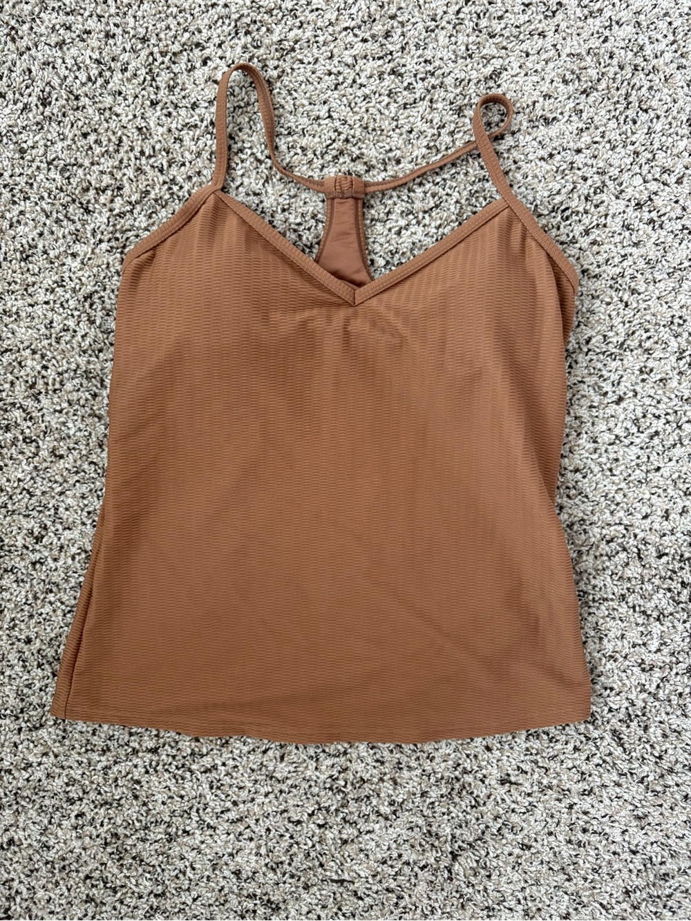 Carve Designs V-Neck Tankini Top in Brown